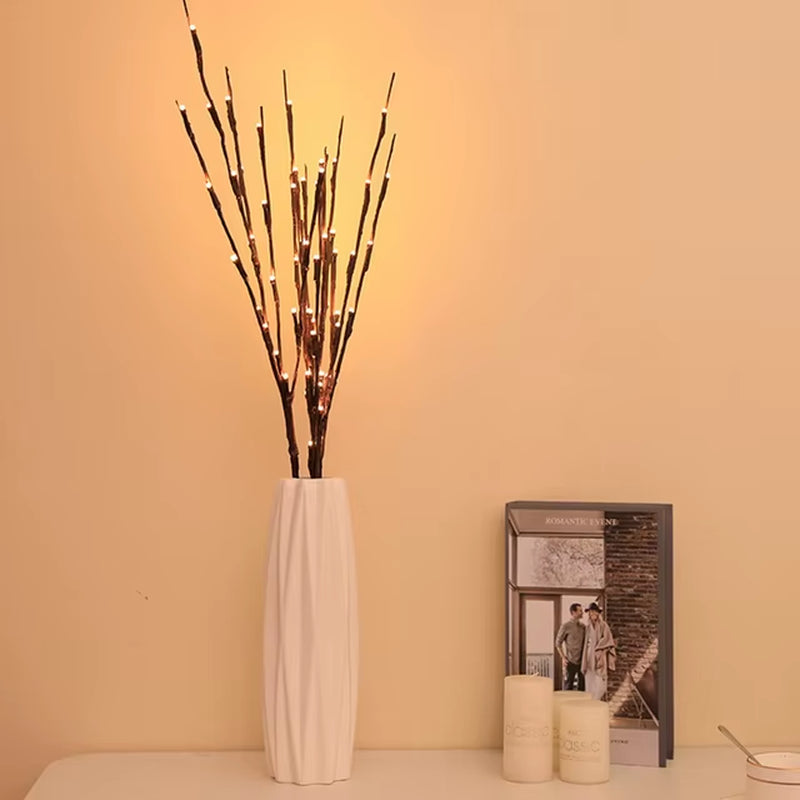 LED Willow Branch Lamp & Twig Vase Lights