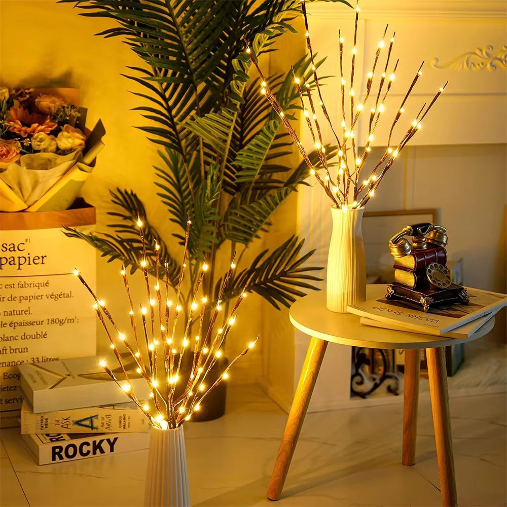 LED Willow Branch Lamp & Twig Vase Lights