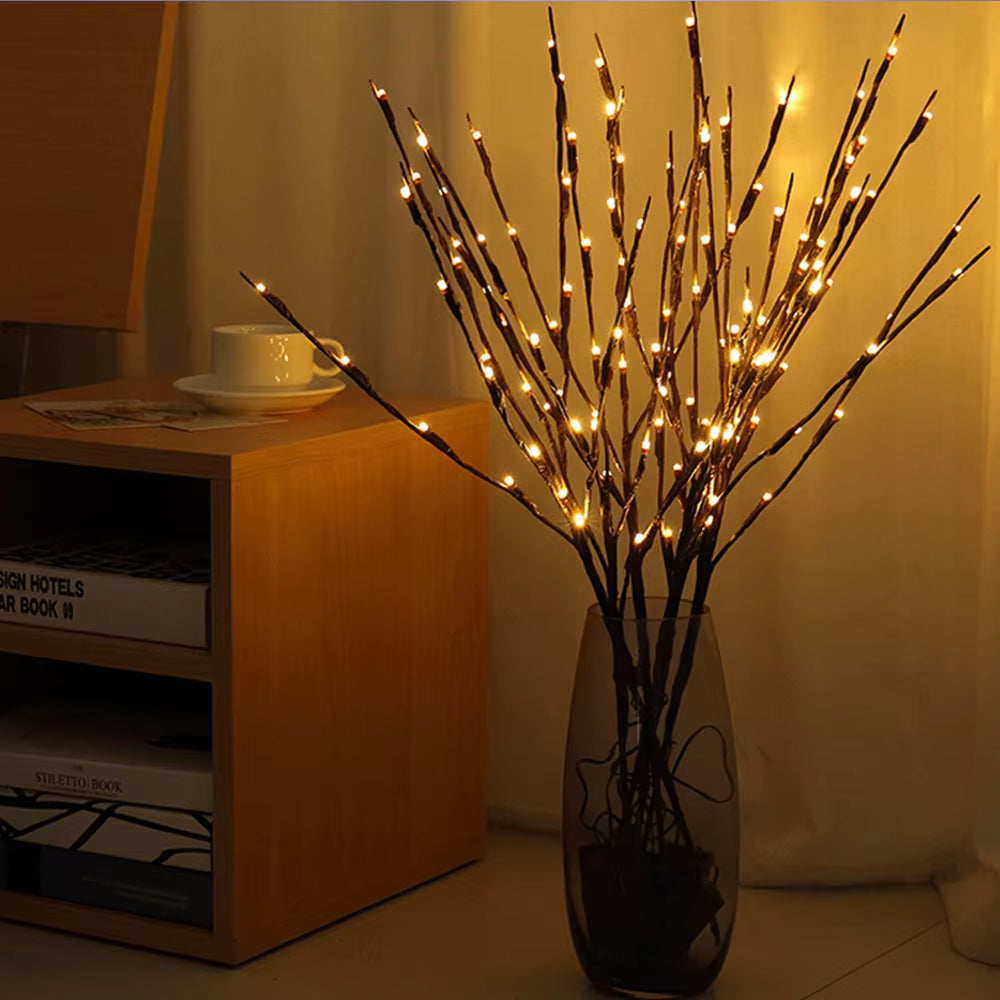 LED Willow Branch Lamp & Twig Vase Lights