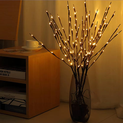 LED Willow Branch Lamp & Twig Vase Lights