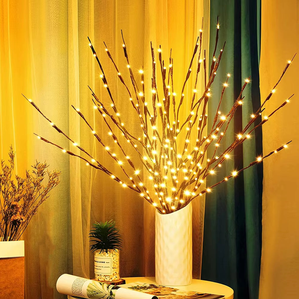 LED Willow Branch Lamp & Twig Vase Lights